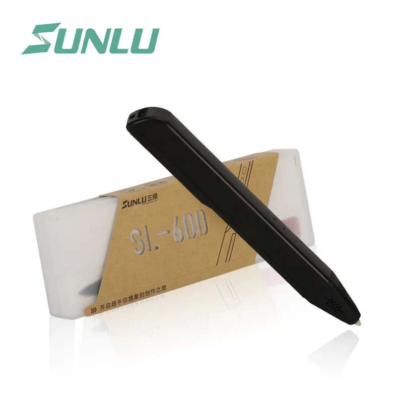 SL-600 3D pen(Black) Android usb 3d Ручка Новинка sunlu SL-600 3D Ручка Поддержка PLA/PCL нити 1,75 мм модный дизайн 3D Ручка для рисования - Цвет: SL-600 3D pen(Black)