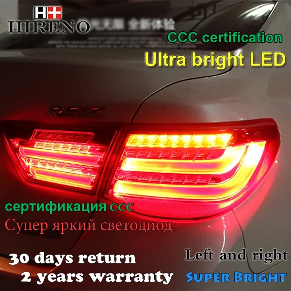 Hireno хвост лампа для Toyota Mark REIZ 2010 2011 2012 фонарь задний Парковочные тормоза
