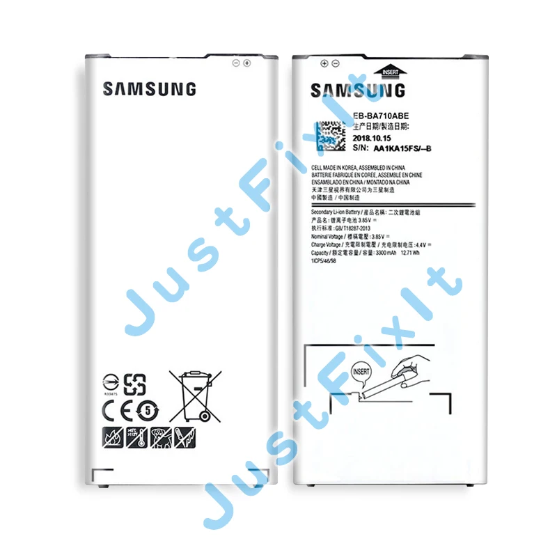 EB BA710ABE оригинальный сменный аккумулятор для samsung GALAXY A7 2016 A7100 A7109 A710 A710F подлинный