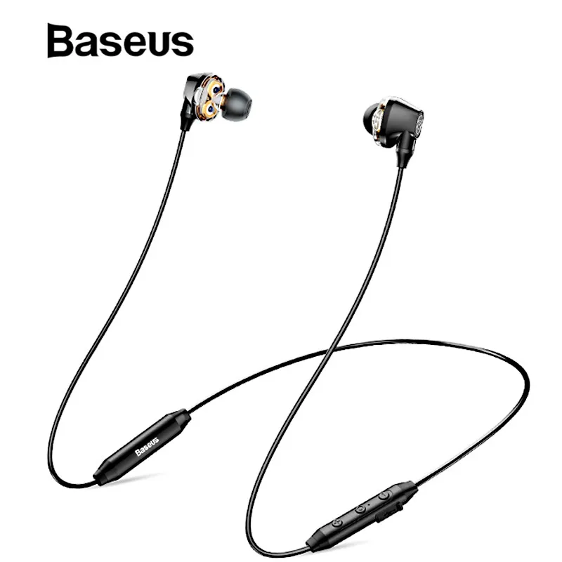 Baseus S10 беспроводные bluetooth наушники с шейным ремешком водонепроницаемые