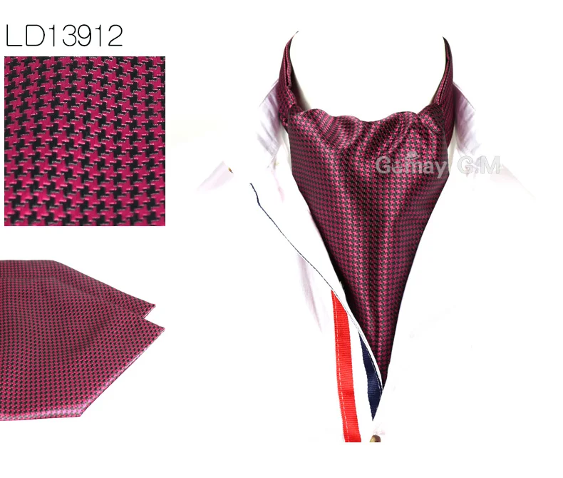 Men Vintage Wedding Ties Formal Cravat Ascot Scrunch Self British style Gentleman Polyester Neck Tie Luxury - Цвет: LD13912