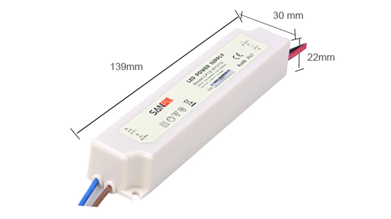 Sanpu smps EMC EMI EMS режима коммутации Питание 12 В 12 Вт 1A AC-DC 12 вольт трансформатор светодио дный драйвер 12VDC Водонепроницаемый IP67 Пластик