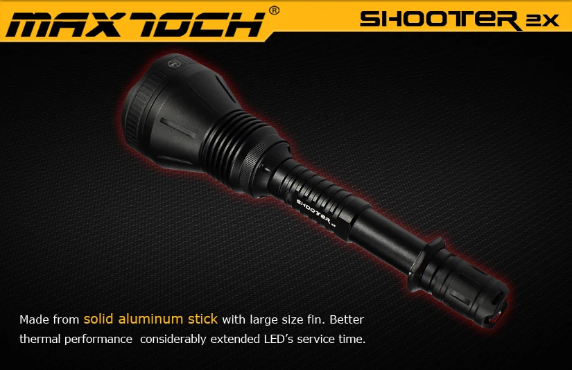 MAXTOCH Shooter 2X XHP70.2 версия 3800 люмен, широкий угол луча, нейтральный белый широкий угол луча поисковый фонарик