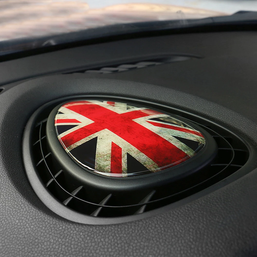 Фото Наклейка для приборной панели A/C Vent Outlet 3D Crystal Union Jack, эпоксидная наклейка, внутреннее украшение, Стайлинг автомобиля для Mini Cooper F54 F55 F56 №5