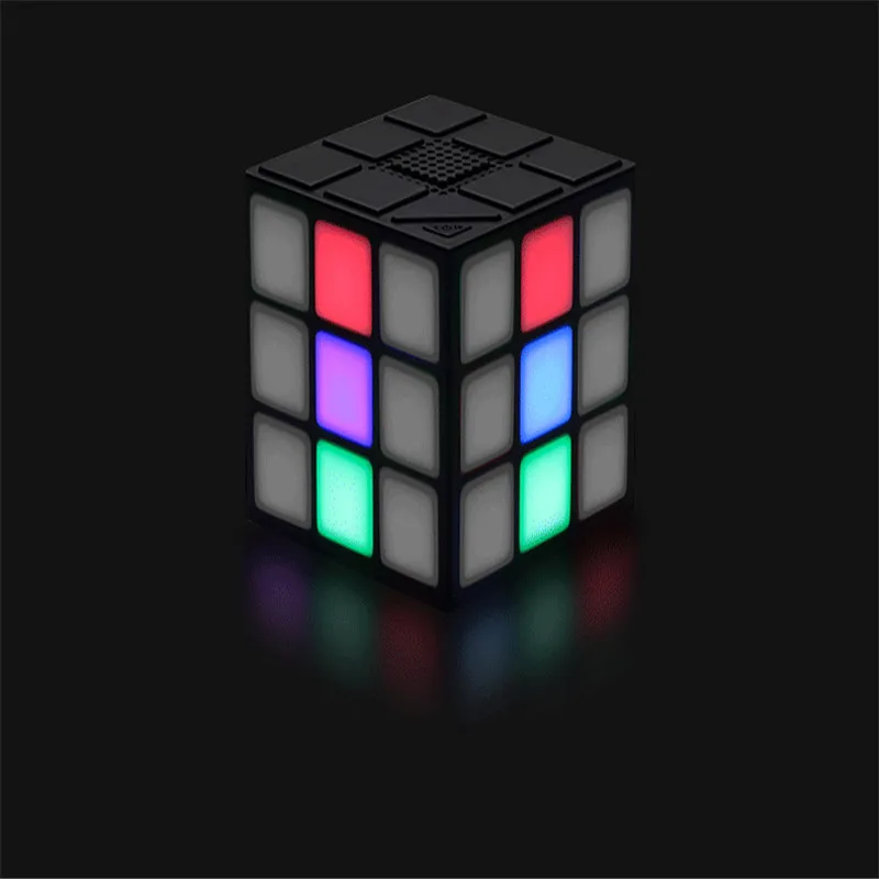 Модные портативные фонари мини-динамик Cube сабвуфер светодиодный