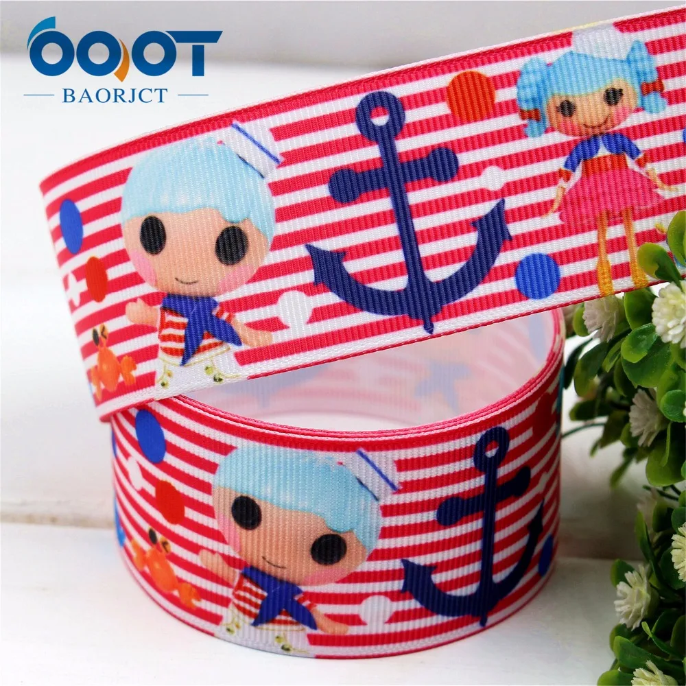 Ленты с героями мультфильмов OOT BAORJCT 38 мм 10 ярдов/партия термопечать grosgrain