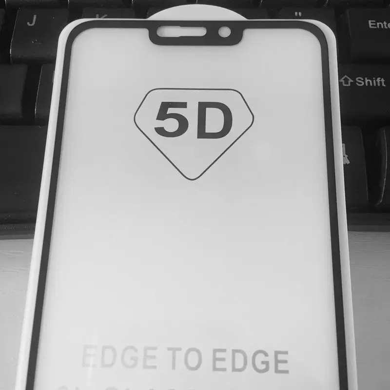 Защитное стекло 5D для Huawei Honor 8C полностью клеящееся закаленное Защитная пленка