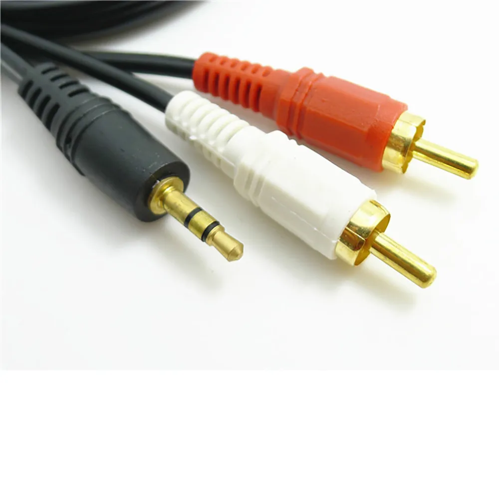 Штекер 1 5 м футов 3 мм двойной кабель 2RCA Jack стерео аудио сплиттер для ПК Aux Mp3 плеера