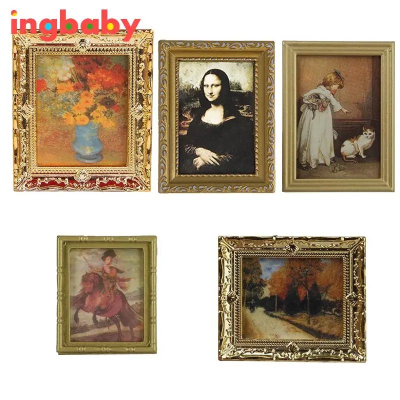 1:12 Кукольный домик мини аксессуары ручная роспись модель классическое настенное