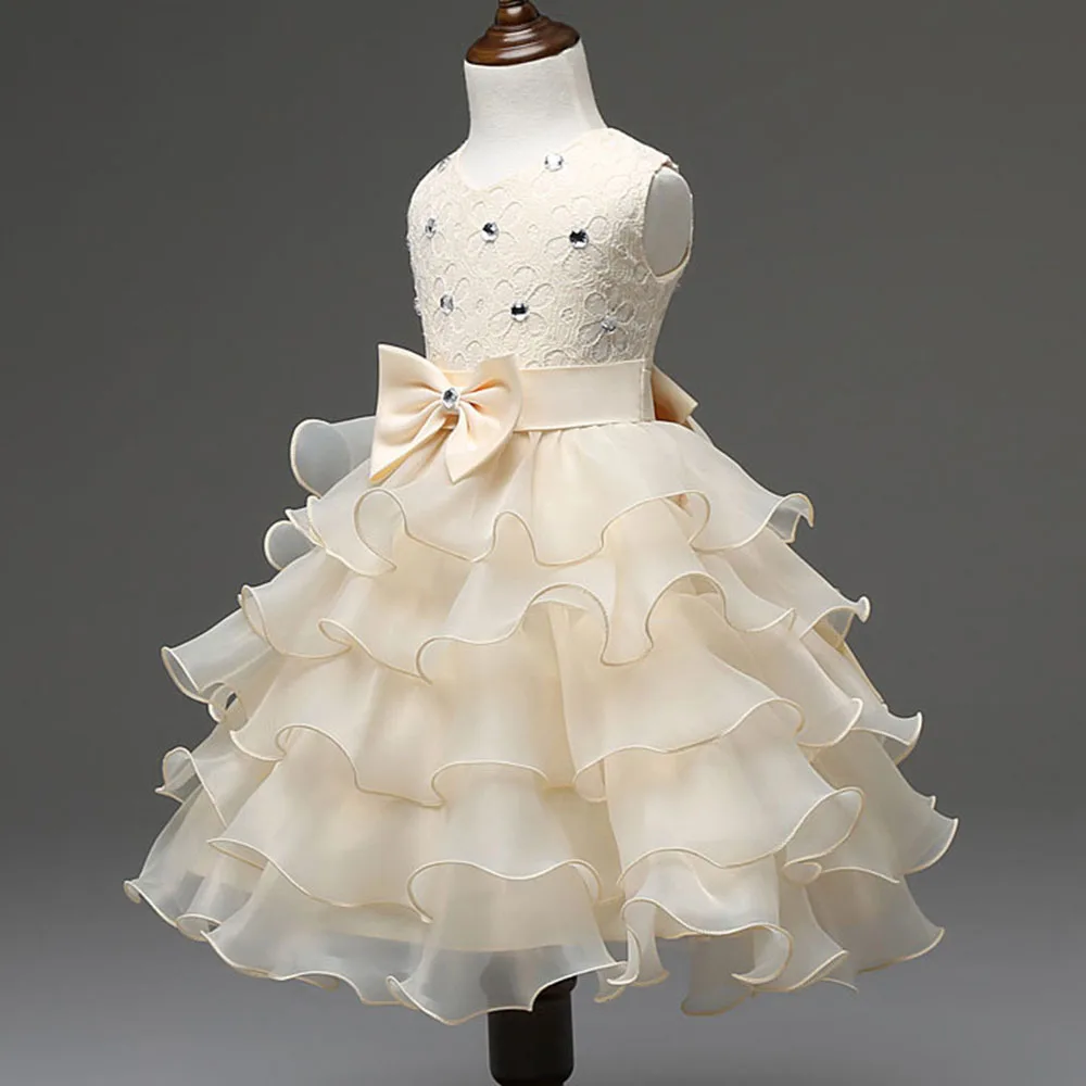Children Rhinestone Glitz Pageant Wedding Princess Dresses Kids Baby Dress Blue Red White Purple Beige Ball Gowns | Детская одежда и