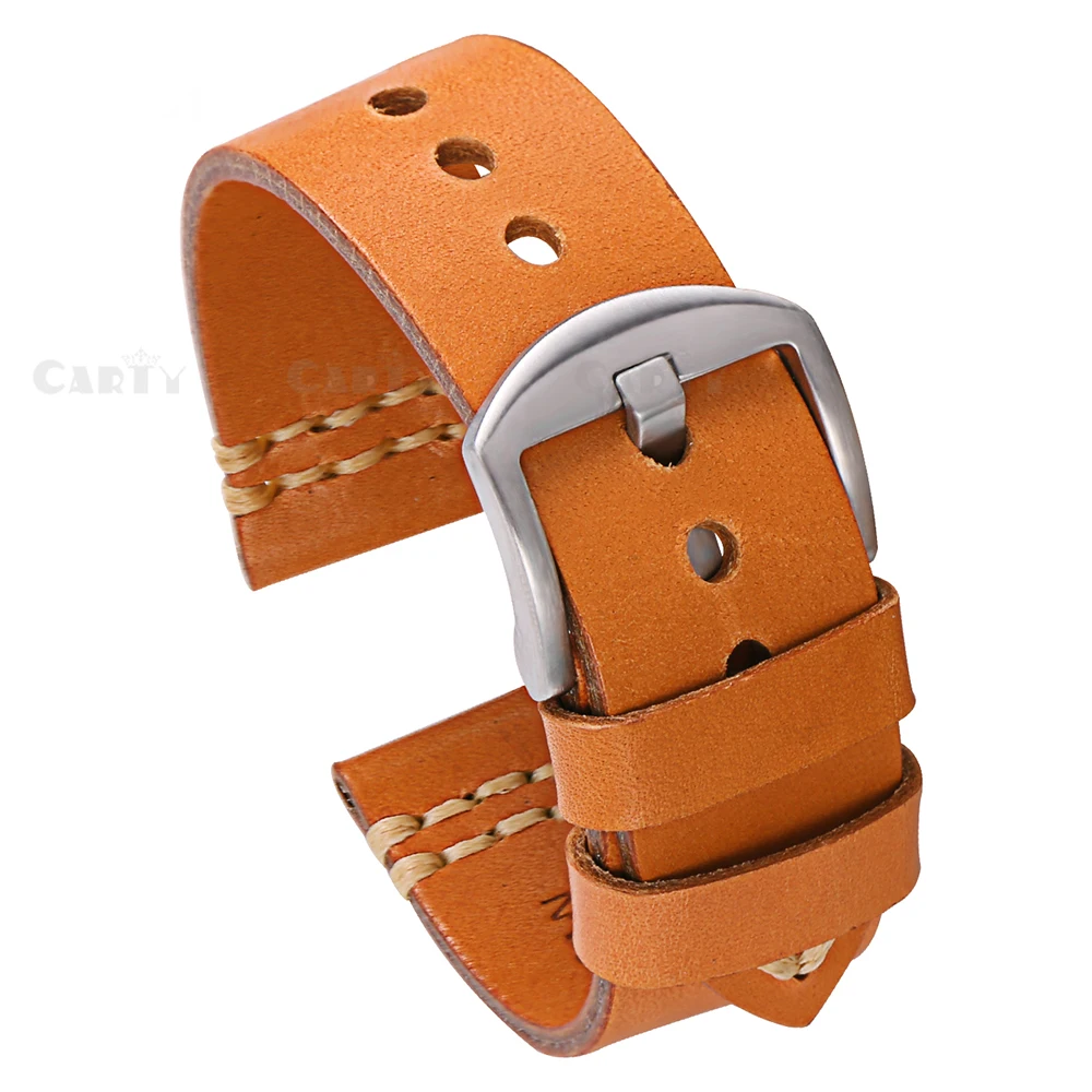 Ремешок для часов CARTY мужской винтажный сменный Браслет ручной работы из