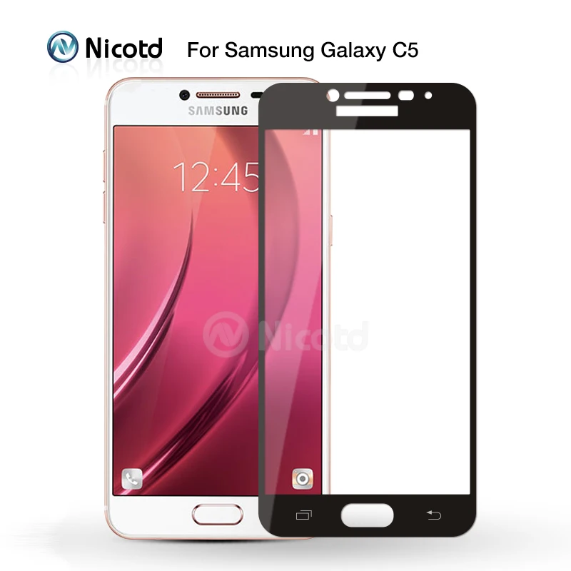 Полное покрытие из закаленного стекла для samsung Galaxy J5 J7 Prime C5 C7 S6 S7 C5000 Защитная пленка для экрана для Galaxy A3 A5 A7