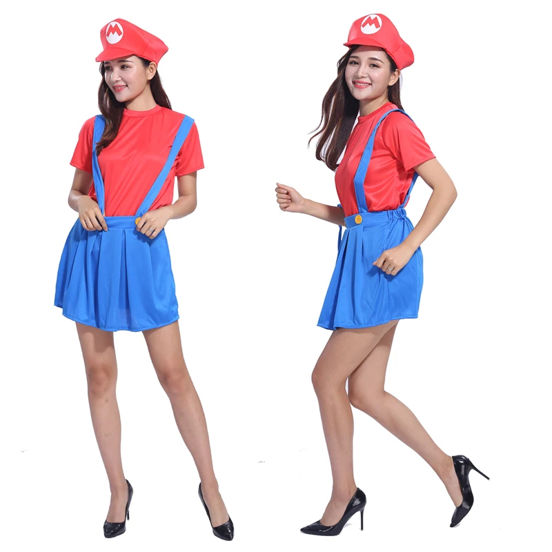 Новый женский Хэллоуин вечерние Танцы Симпатичные Марио Super Mario Louis Платье с