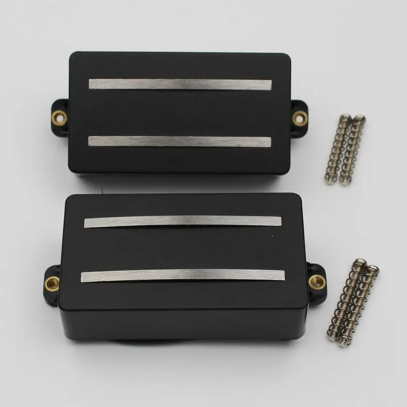 1 Set Alnico Rails Coil Double Pickup Replacement Parts for 6 String Electric Guitar or Precision Instruments (GDR Black)