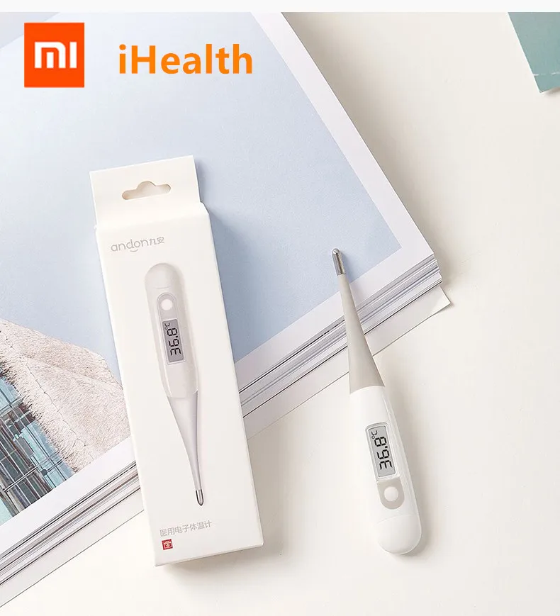 Цифровой медицинский термометр MI Mijia iHealth, светодиодный, Электрический термометр для подмышек/оральных мягких головок, термометр для взрослых и детей