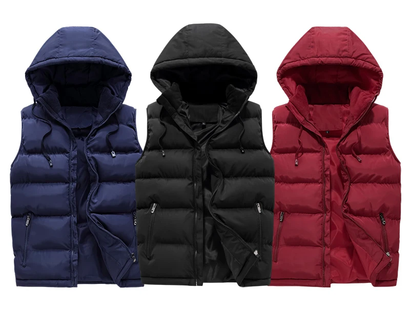 YIHUAHOO, повседневный мужской жилет, 5XL, 6XL, с хлопковой подкладкой, без рукавов, зимняя куртка, Мужская, толстая, теплая, парка, пальто, мужской жилет, для мужчин, QCC-0608