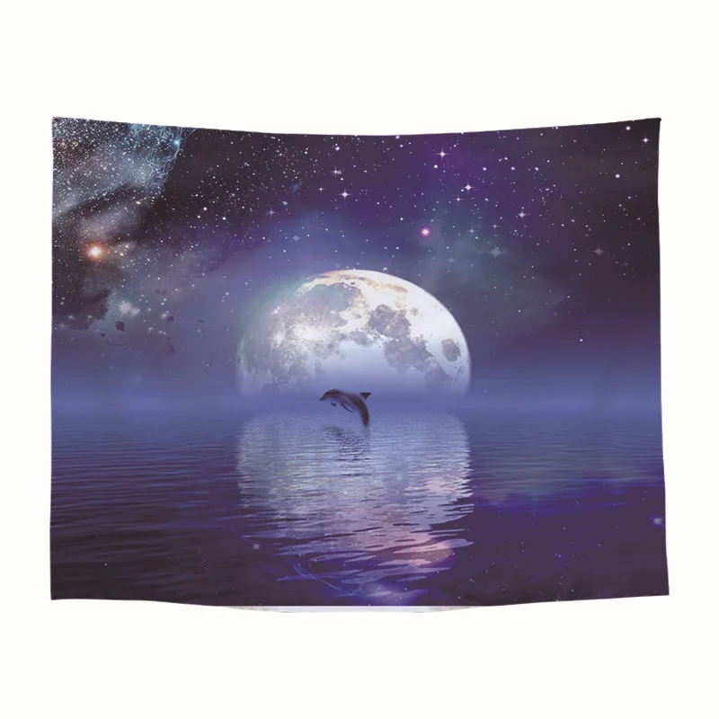 Psychedelic Night Starry Sky Stars Cosmic Galaxy Planet Universe Outer Space Tapestry Wall Hanging Cloth Tapestries Art Decor | Дом и сад
