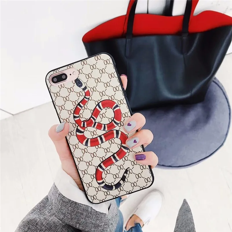 Роскошные Змея пчелы Дизайн чехол для IPhone 6 S 7 8 Plus X Новый силикон 2018 Оригинальный