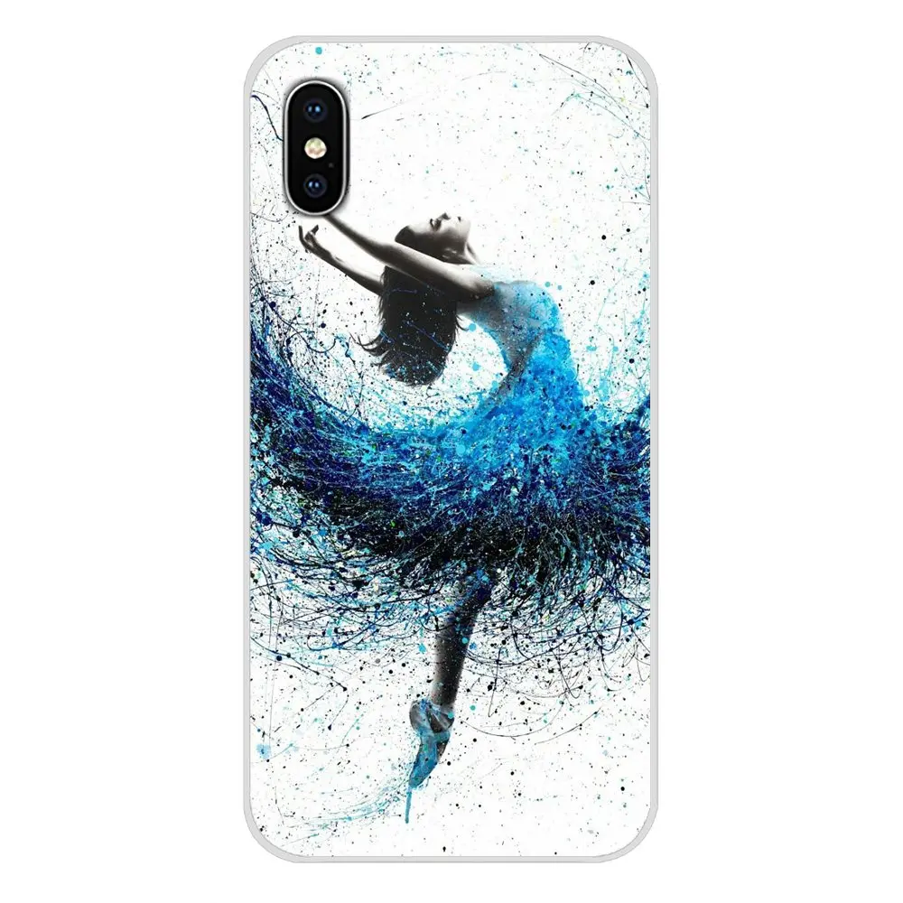 Силиконовый чехол для телефона Apple iPhone X XR XS MAX 4 4S 5 5S 5C SE 6 6S 7 8 Plus ipod touch балерина