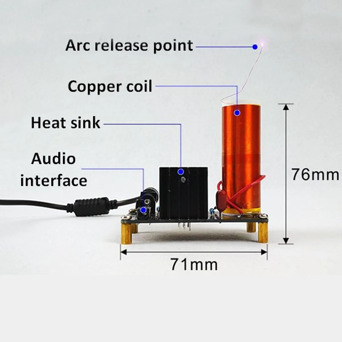 LEORY DC 15-24 V 2A электронная Беспроводная передача мини Музыка ForTesla катушка