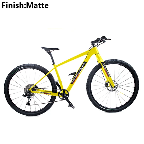 Yellow Matte Карбоновый горный велосипед 29er 1×11speed углеродный mtb XC велосипед с переменной скоростью двойные дисковые тормоза горные велосипеды - Цвет: Yellow Matte