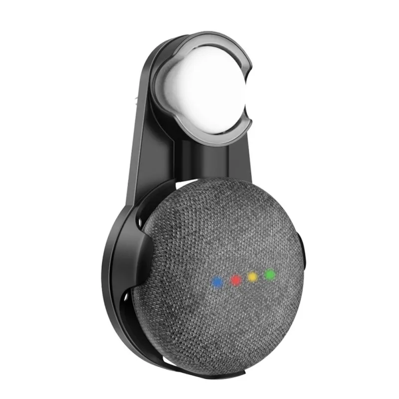 Black Gray Настенная настенная вешалка-подставка для Google Home, Мини голосовой помощник, штепсельная Вилка для дома, кухни, ванной, спальни, держатель динамика - Цвет: Black Gray