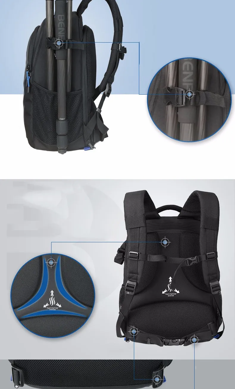 Benro Hiker 200 300 сумка для камеры высокое качество рюкзак профессиональный Противоугонный наружный мужской женский рюкзак для камеры Canon/Nikon