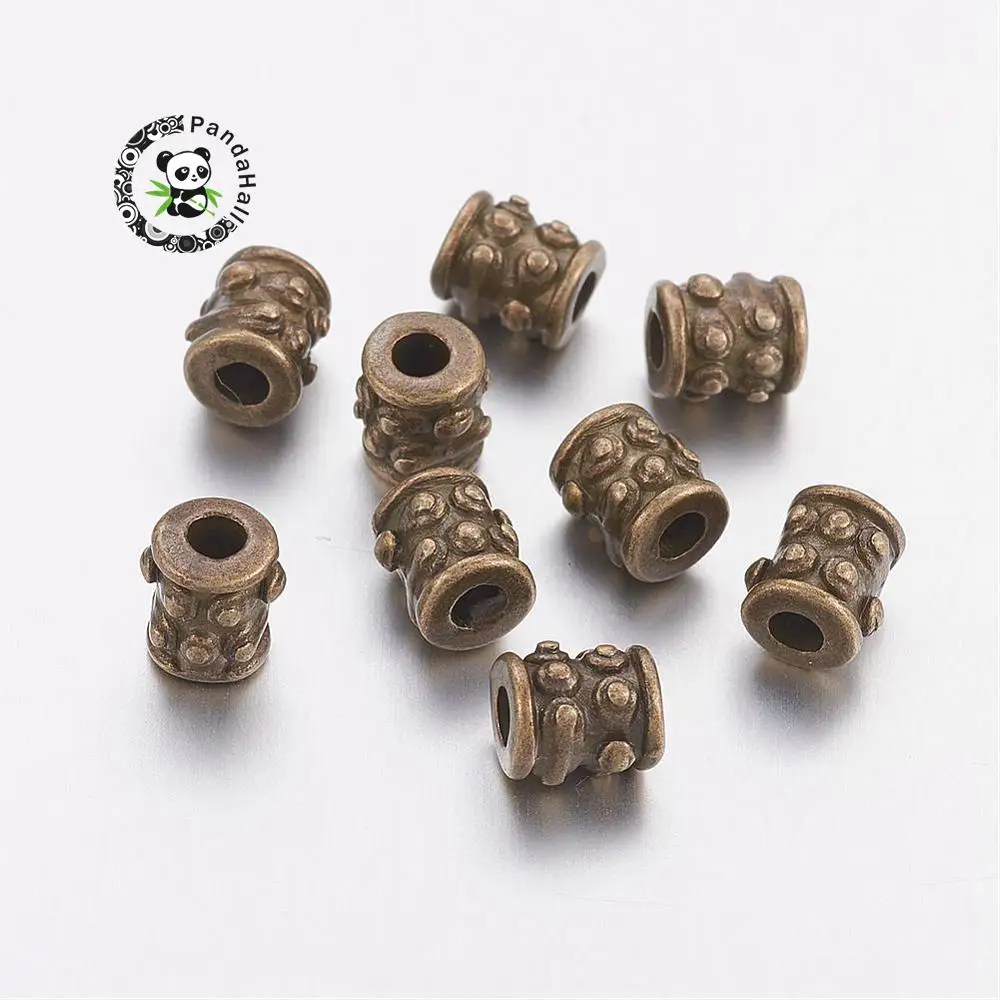 

Tibetan Style Spacer Beads, Lead Free & Cadmium Free & Nickel Free, Column, Antique Bronze Color, about 6mm in diameter, 6mm