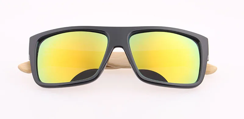 Солнцезащитные очки GREENBUY черные зеркальные в черной оправе с логотипом из