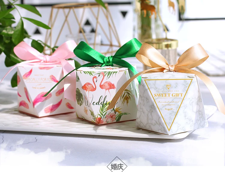 Лидер продаж Мрамор алмаз Бумага конфеты коробки, свадебные сувениры Baby Shower вечерние поставки, бонбоньерка для спасибо Рождественский подарок коробка