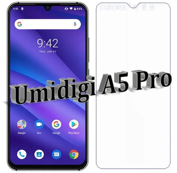 UMIDIGI A5 pro закаленное стекло хорошее качество премиум 9H протектор экрана защитное стекло пленка аксессуары для MIDIGI A5 pro