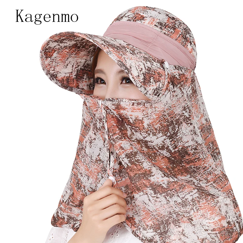 Kagenmo Outdoor Neck Protection Baseball Cap Two Wears Big Brim Sun Hat Women Cycling Stroll Casual Summer Thin Breathable | Аксессуары