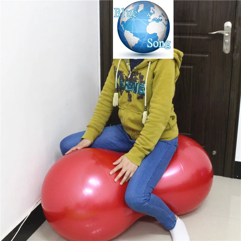 Популярный большой мяч для йоги 90*45 см с защитой от взрывов в форме арахиса