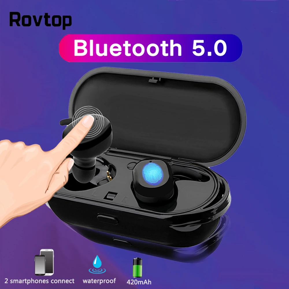 Revtop TWS беспроводные наушники Bluetooth 5 0 мини гарнитура для Xiaomi Samsung Huawei спортивные с