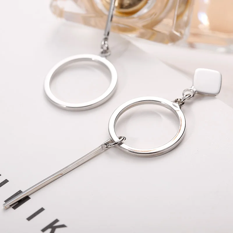 Серебряные позолоченные серьги круглой формы с длинной бахромой, антиаллергенные ювелирные изделия для женщин.