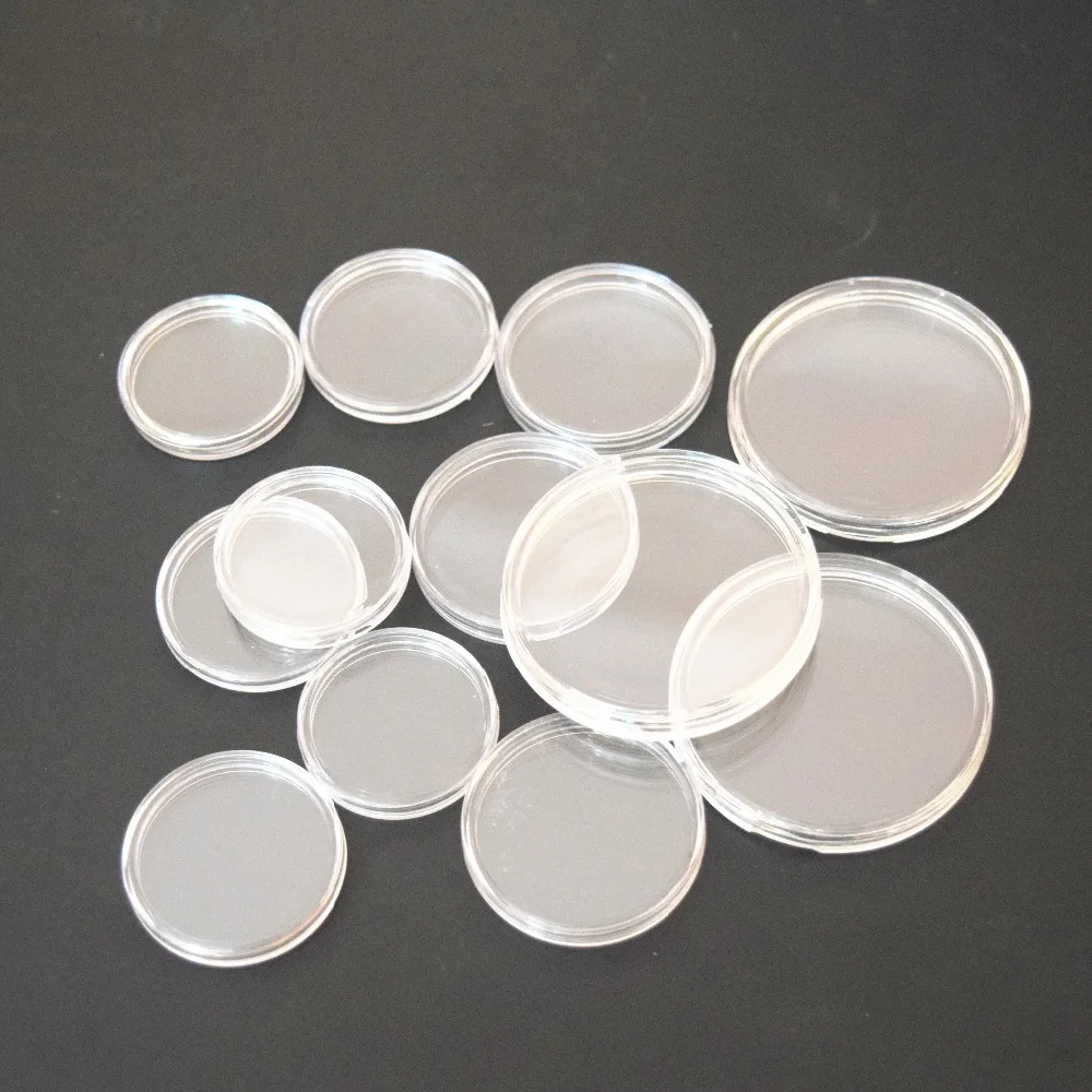 

Useful 10pcs/pack Transparent Coin Capsules Crafts Containers Storage/Collection Boxes Holders Diameter 25/27/30/33mm Round