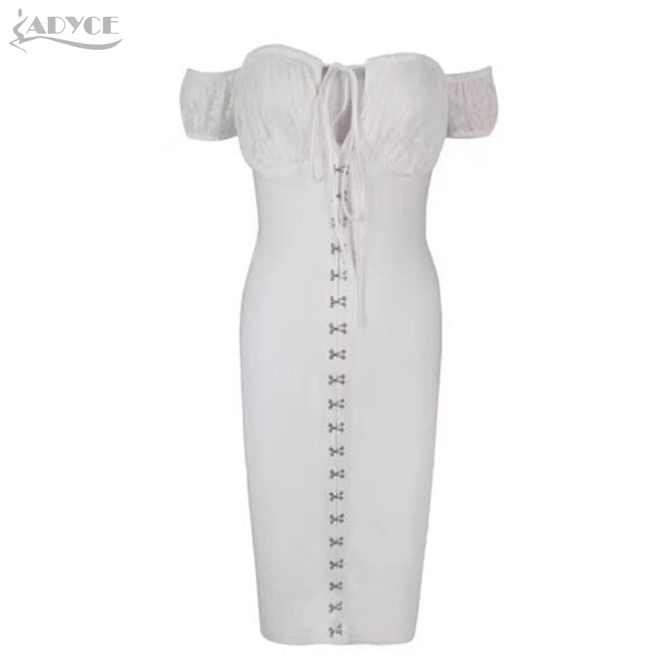 Adyce 2019 новое летнее женское Клубное Бандажное платье Vestidos с вырезом лодочкой