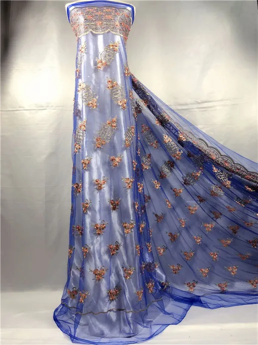 Beautiful India Women Wedding Lace Fabric African beads Net Laces Bride And Groom Dress Fabrics Ankara Mesh Tulle Voile | Дом и сад