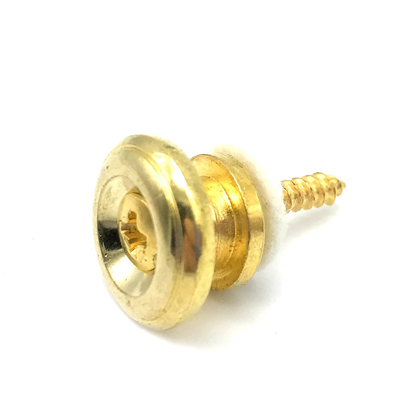 B Gold x60pcs 60/120 шт. металлический замок для гитарного ремня Грибная гитара эндпин ремень кнопки для Акустическая Электрогитара Бас-укулеле детали гитары - Цвет: B Gold x60pcs