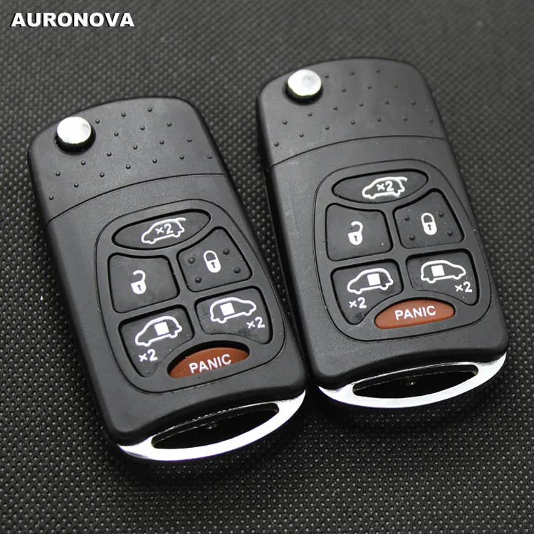 Auronnova новое обновление Складной Корпус ключа для Chrysler 300C Sebring Jeep Wrangler Компас 5 + 1