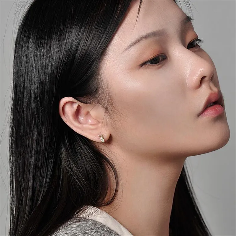 Настоящее серебро 925 проба милые кролика и Бесплатная доставка одежда для детей