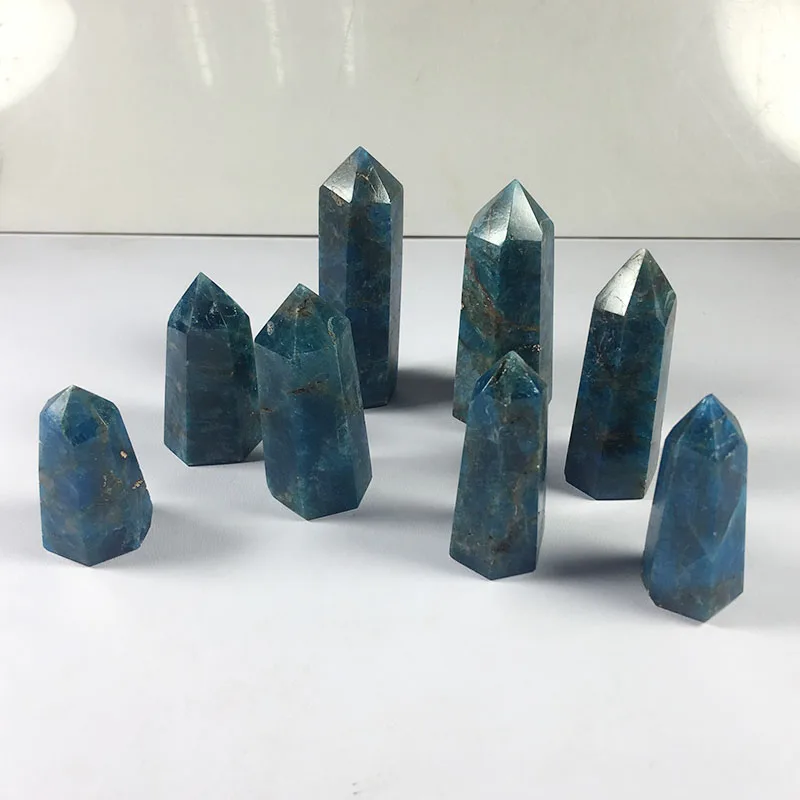 Натуральный апатит кварцевый точечный Кристальный камень палочка для лечения