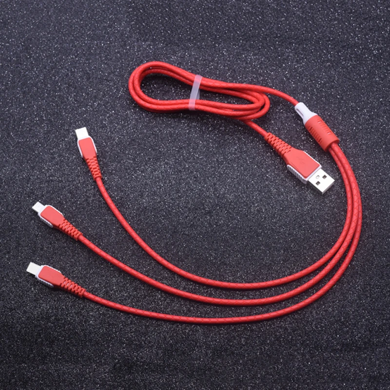 120 см 3 в 1 USB кабель для зарядки iphone huawei xiaomi usb type C Micro USB быстрая зарядка для iphone 6 7 8 9 X