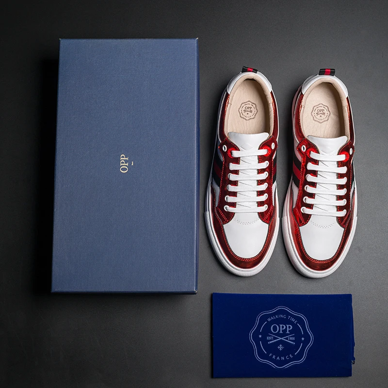 Туфли OPP мужские дышащие кружевные Повседневные Удобные для отдыха кожаные в