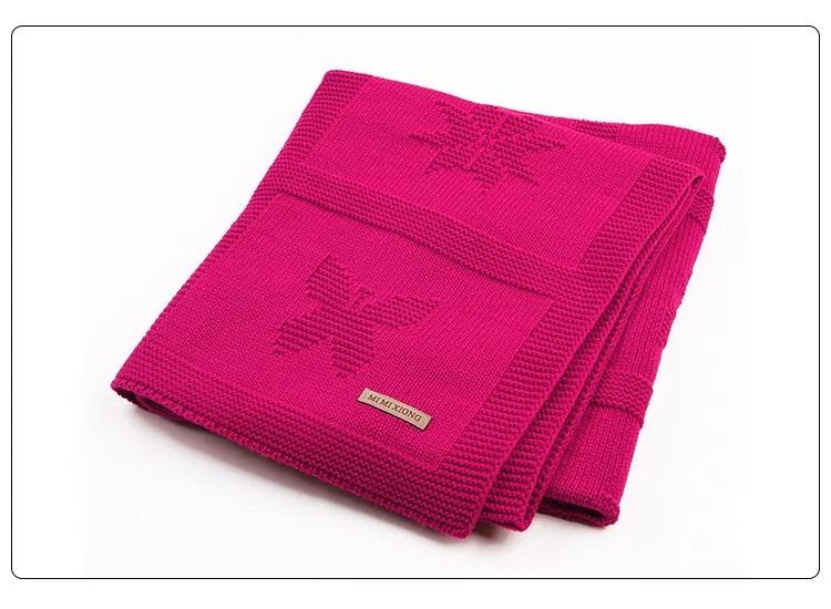 82W276 Dark Rose Одежда для новорожденных; детское одеяло; вязаное акриловое Летнее Детское одеяло; Пеленальное Одеяло для коляски; одежда для малышей; детское одеяло - Цвет: 82W276 Dark Rose