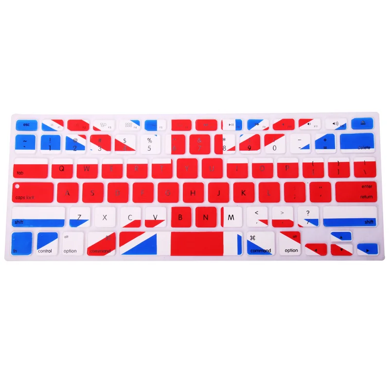 United Kingdom Flag SR 11 цветов американский английский язык письмо силиконовый чехол для клавиатуры Наклейка для Macbook Air 13 Pro 13,3 15,4 17 retina протектор - Цвет: United Kingdom Flag