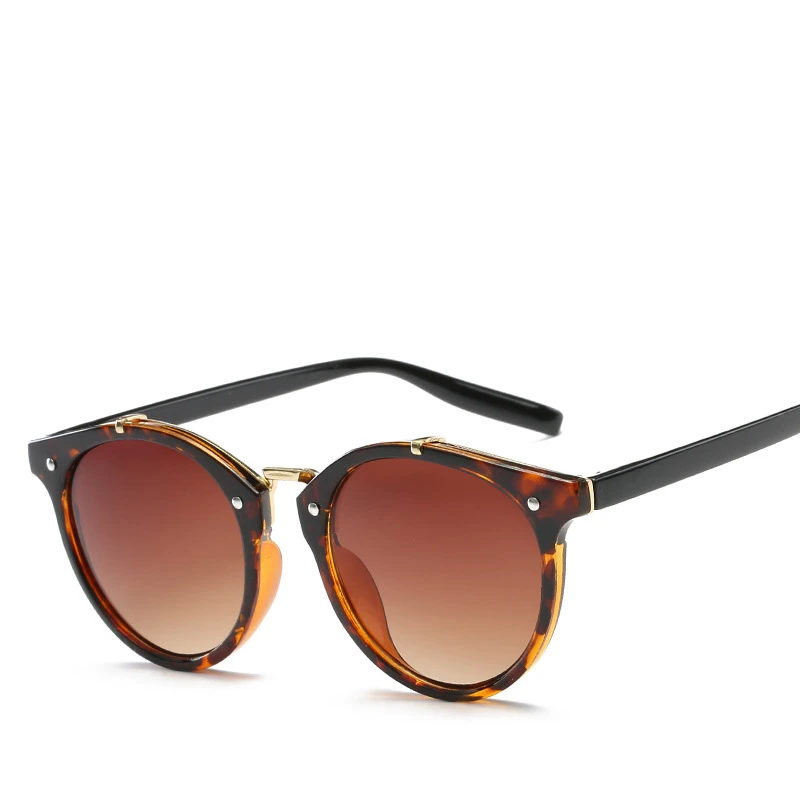 Brown Leopard Классический глаз кошки солнцезащитные очки Для мужчин Для женщин Брендовая Дизайнерская обувь Ретро винтажный Круглый Солнцезащитные очки мужские солнцезащитные очки для Для мужчин s UV400 ray bann - Цвет линз: Brown Leopard