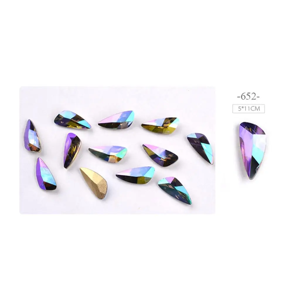 Дизайн ногтей 6 цветов в форме крыла AB электрическая машинка для маникюра