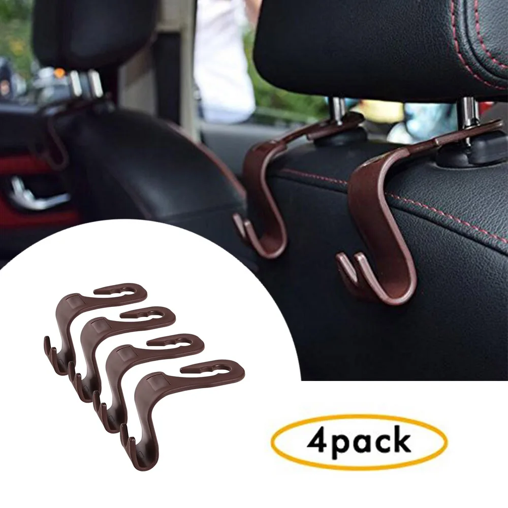 

WHDZ 4pcs/set Auto Car Back Seat Headrest Hanger Holder Hooks Clips For Bag Purse Cloth Car Seat Back Hooks
