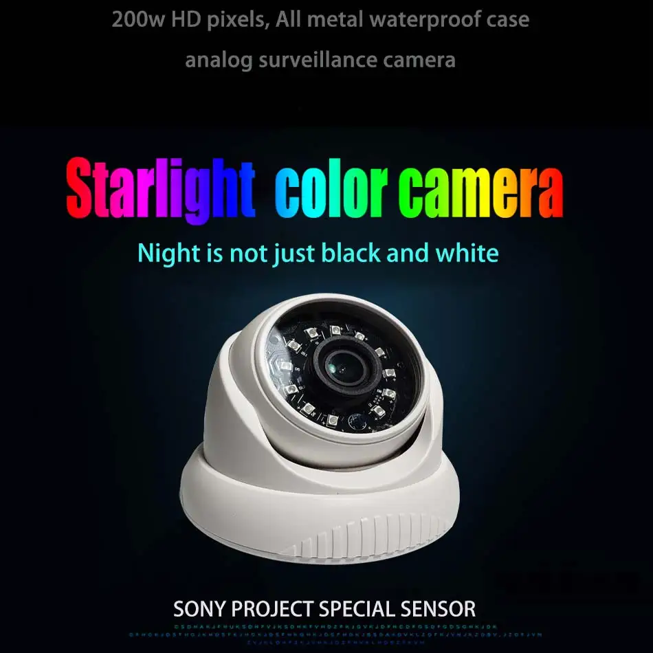 1080p AHD аналоговая камера SONY imx 307 Starlight 2mp Крытая купольная инфракрасная